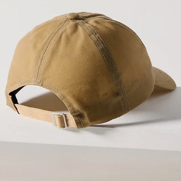 New Anthropologie Icon Waxed Needlepoint Canvas Duck Baseball Cap Tan One Size - Picture 2 of 4